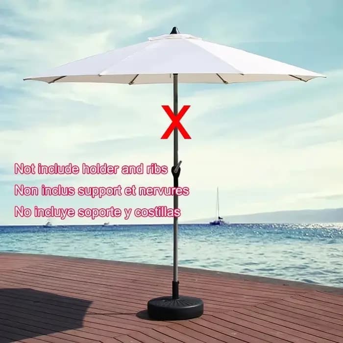 Tissu de rechange pour parasol d'extérieur 400 cm