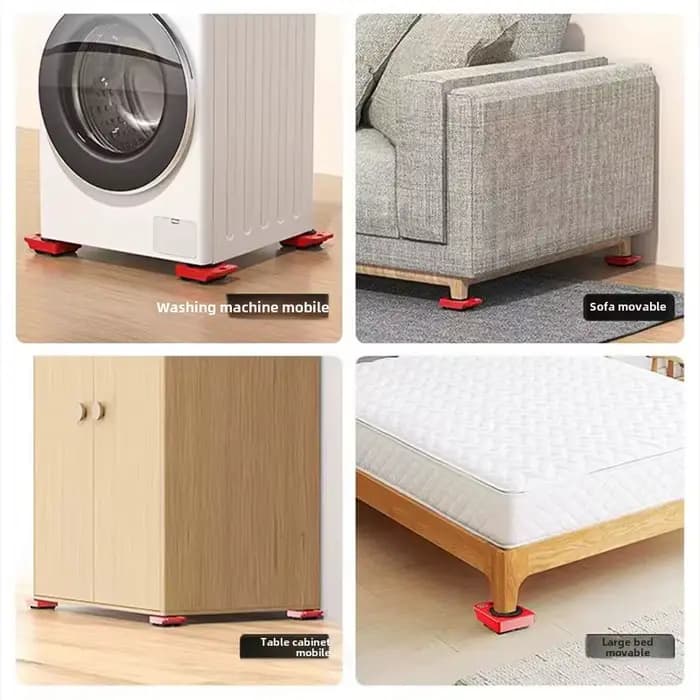 Ensemble de déplacement de meubles polyvalent – 2/4/5 rouleaux robustes pour un déplacement et un le