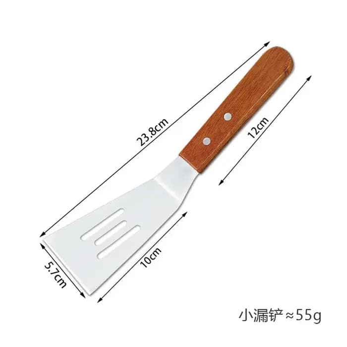 Spatule et grattoir à gril en acier inoxydable, antiadhésif, outils de cuisine durables pour Barbecu