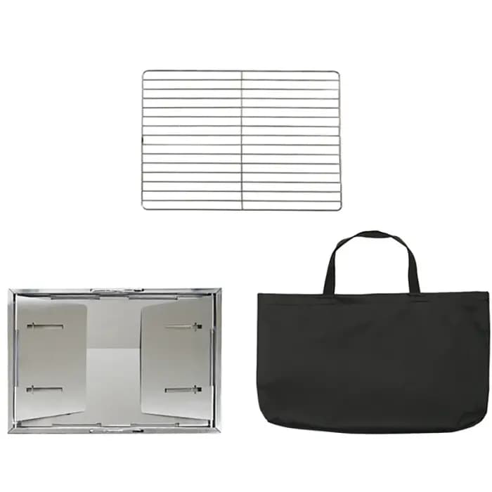 Barbecue pliable Pandatour Camping IGT 1 unité, en acier inoxydable, facile à installer, amovible et portable pour la randonnée