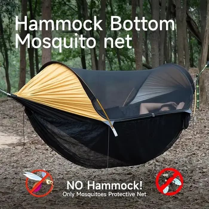 Hamac de camping avec moustiquaire inférieure amovible