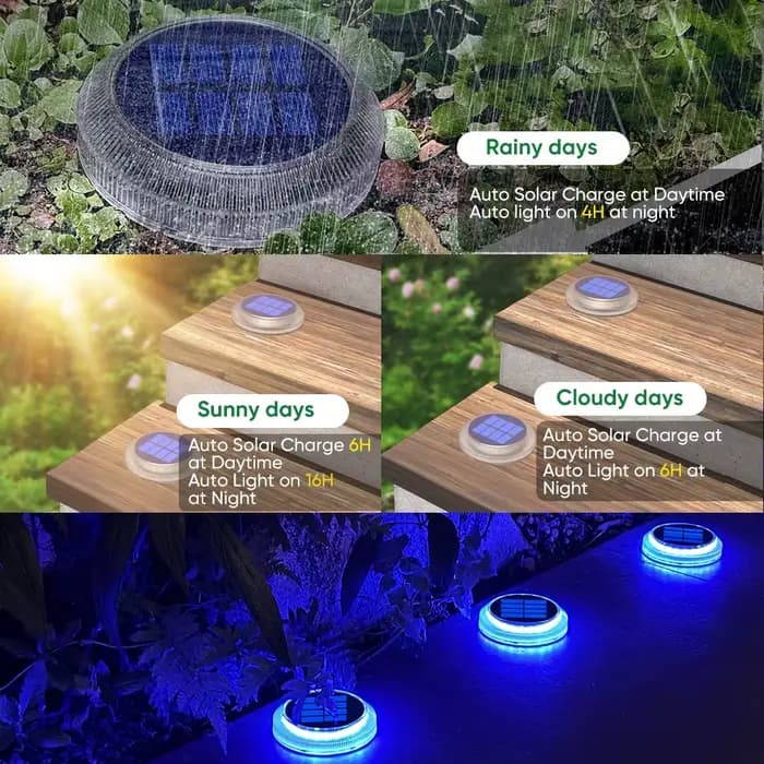 6 paquets de lumières solaires d'allée