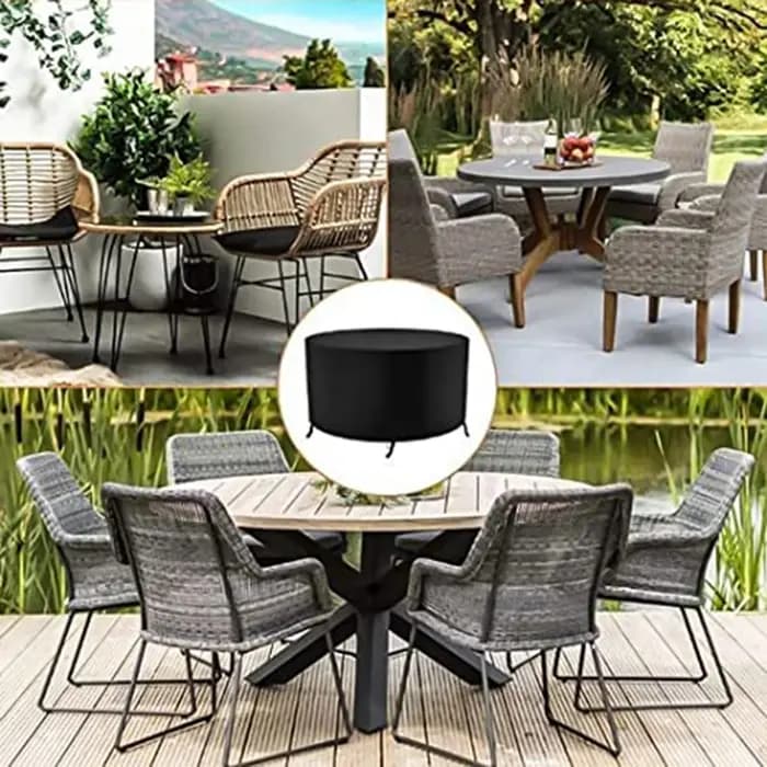 Housses rondes pour meubles de Patio, housses de meubles d'extérieur robustes 210D, couverture de Ta