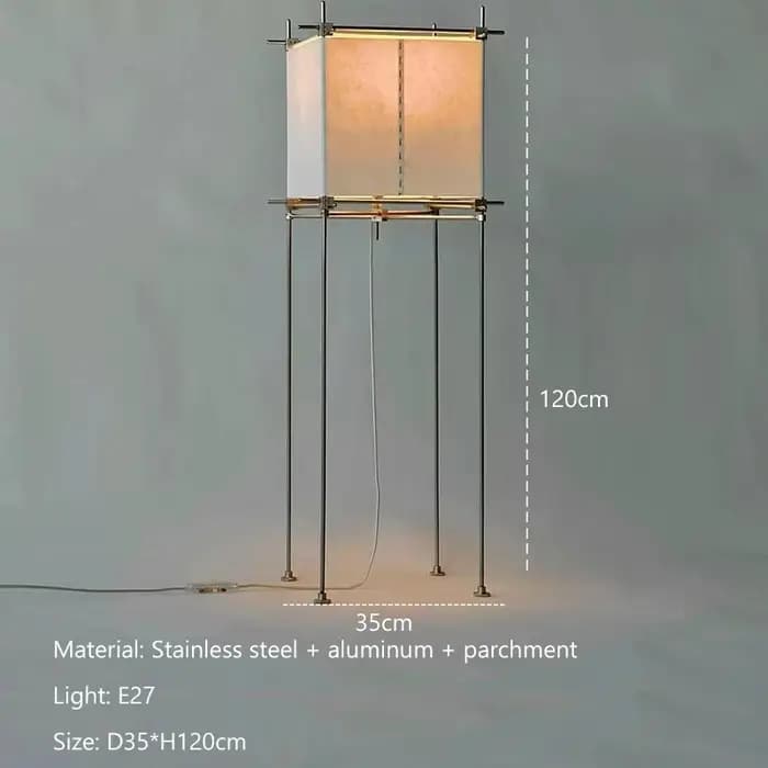 Lampe sur pied en tissu Wabi Sabi