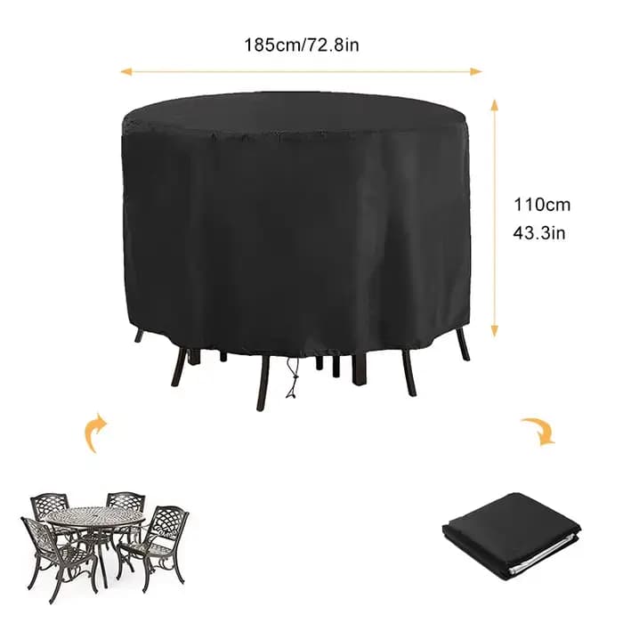 Couverture de Table ronde de jardin extérieur-tissu Oxford