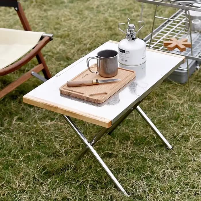 Table de camping extérieure portable avec sac de rangement