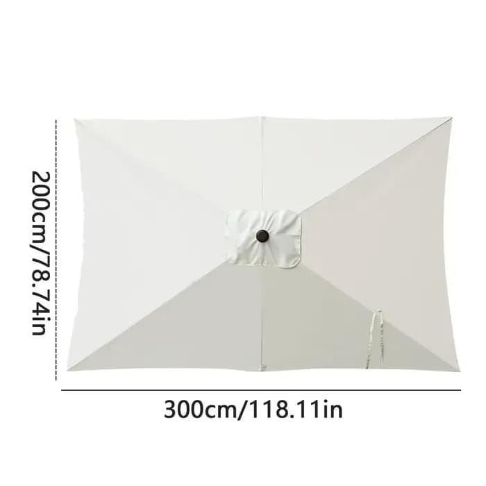 Auvent de remplacement de parapluie rectangulaire