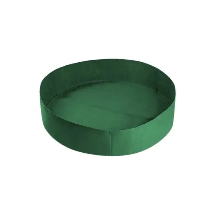 Jardinière en tissu noir vert rond 60x20cm 90x30cm
