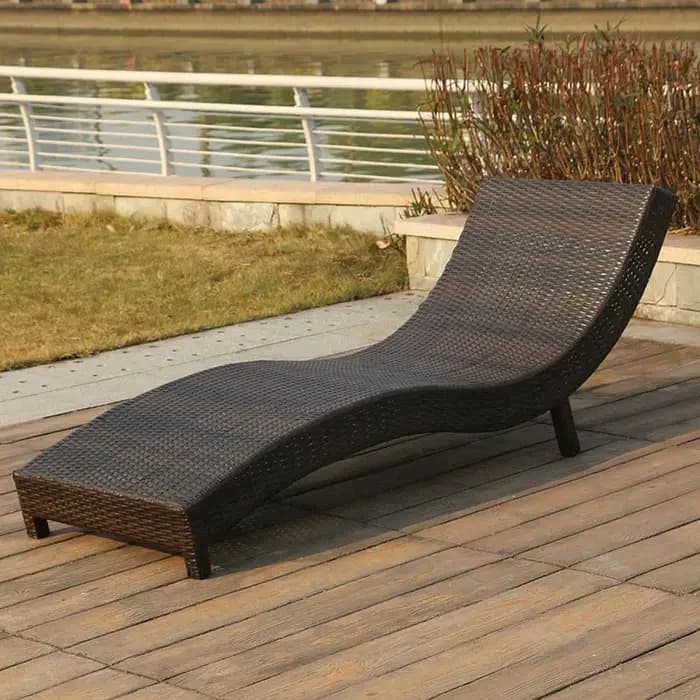 Rotin léger chaise pliante jardin plage piscine