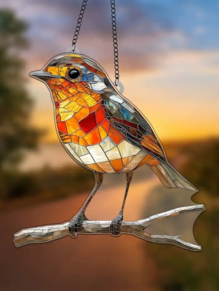 1 pièce Décoration extérieure murale suspendue Oiseaux et animaux, Décoration de jardin, Art mural,