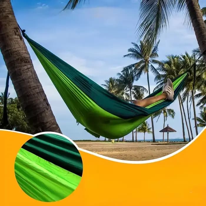 Hamac pour Camping Hamacs Équipement pour l'extérieur Sac à dos Survie ou Voyage Portable Léger Parachute Nylon