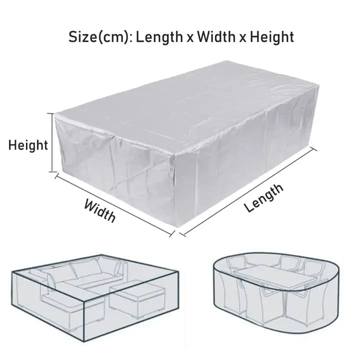 Ensemble de meubles de Patio extérieur imperméable de jardin couvre la pluie neige housses de chaise tout usage pour