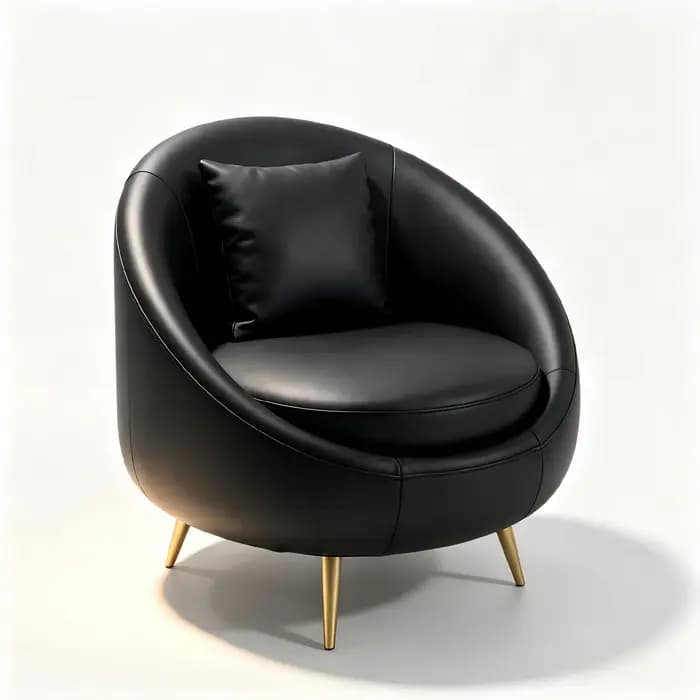 Fauteuil d'appoint blanc crème avec coussin
