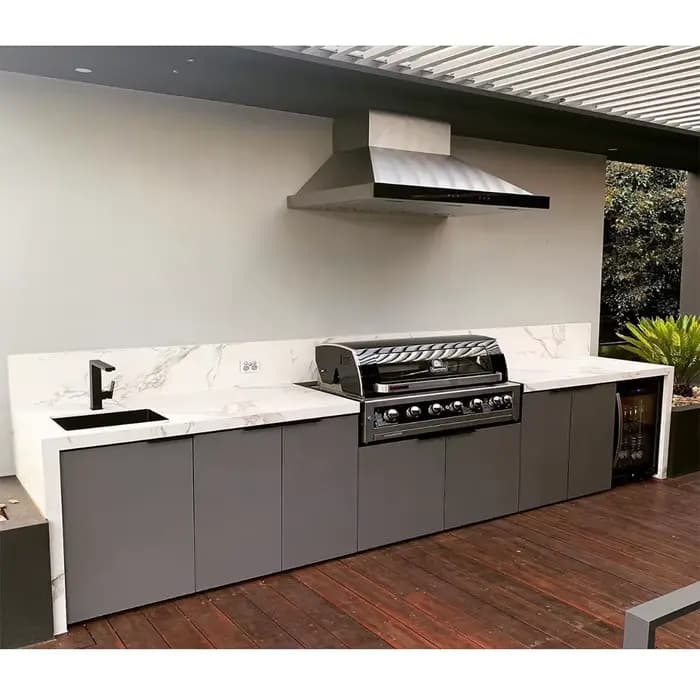 Barbecue en acier inoxydable 2025 pour l'extérieur, îlot de cuisine BBQ intégré, idéal pour l'Australie