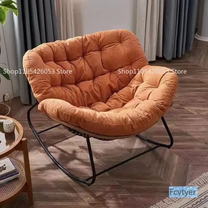 Fauteuil à bascule en rotin tressé