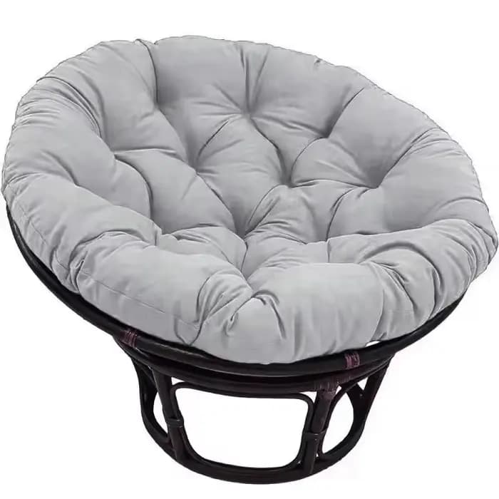 Fauteuil suspendu imperméable Papaya avec coussin rond intégré et support lombaire pour l'extérieur
