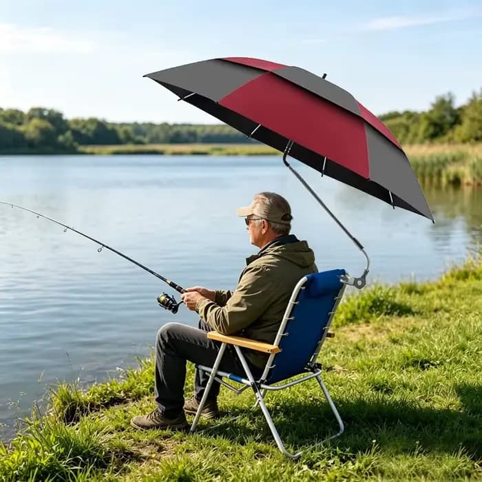 Parasol de plage réglable pour chaise longue