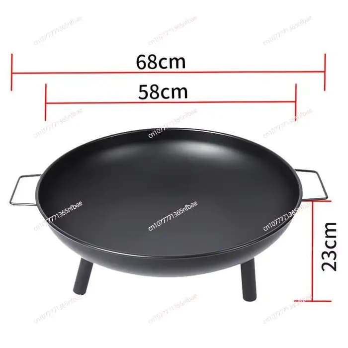Foyer extérieur rond – Chauffage portable au bois et au charbon