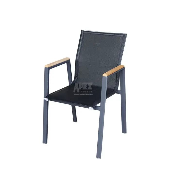 Chaise de salle à manger extérieure moderne en tissu