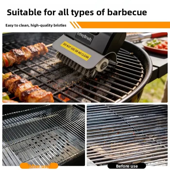 Brosse électrique portative rechargeable pour nettoyer les grilles de barbecue