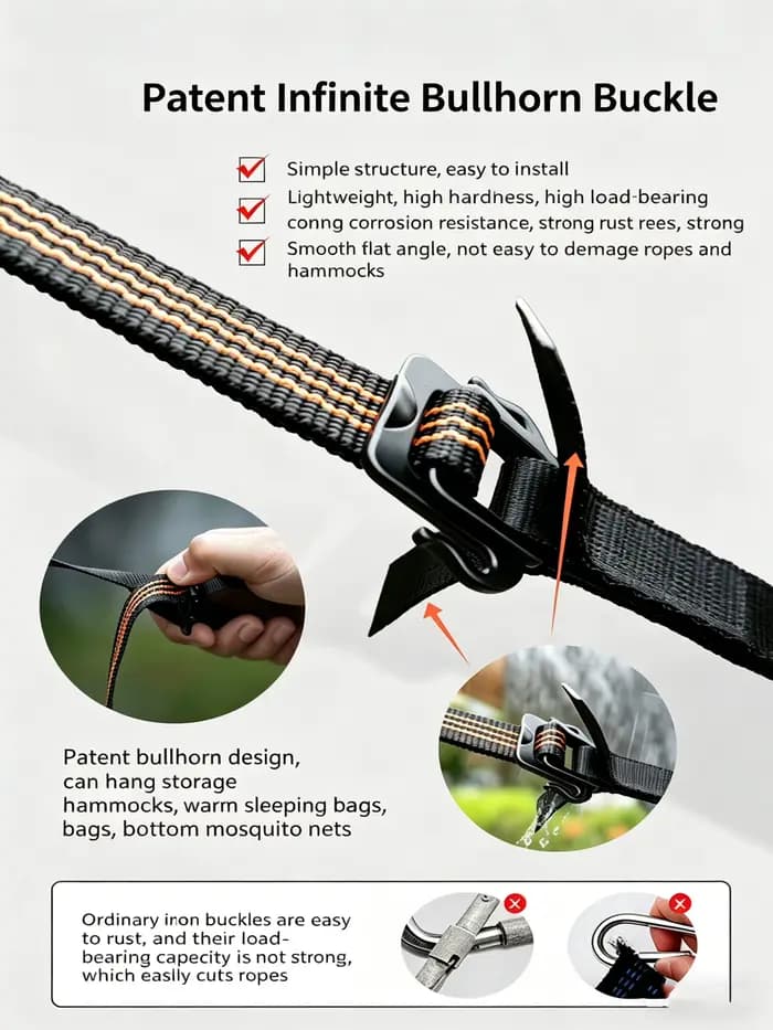 Hamac de Bushcraft à Déploiement Rapide TRAVELER avec Moustiquaire