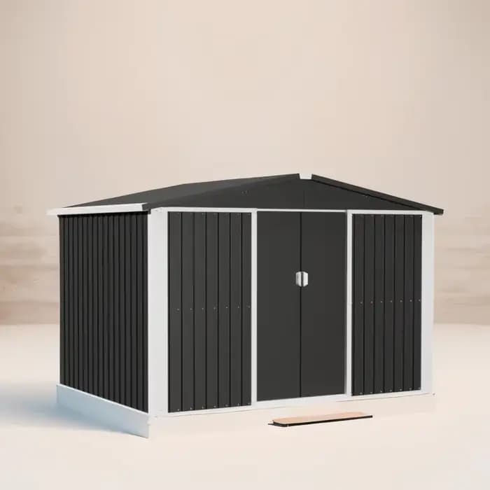 Abri de jardin pour le rangement extérieur, abri de stockage, maison de rangement en acier galvanisé, imperméable, antirouille, anti-rongeurs