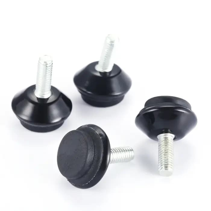 4 Pcs M6x15mm Pivotant Meubles Jambe Niveleurs de Pieds Glisse
