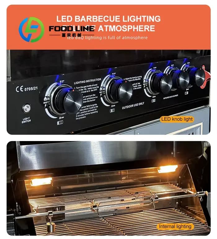 Barbecue portable sur mesure en acier inoxydable